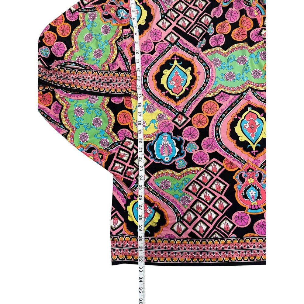Trina Turk Womens Size M Colorful Tunic Dress With Kimono Sleeves Cover-Up - Picture 6 of 6